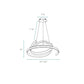 Finesse Decor Oslo 23" W x 12" H Silver Finish 1-Light LED Chandelier