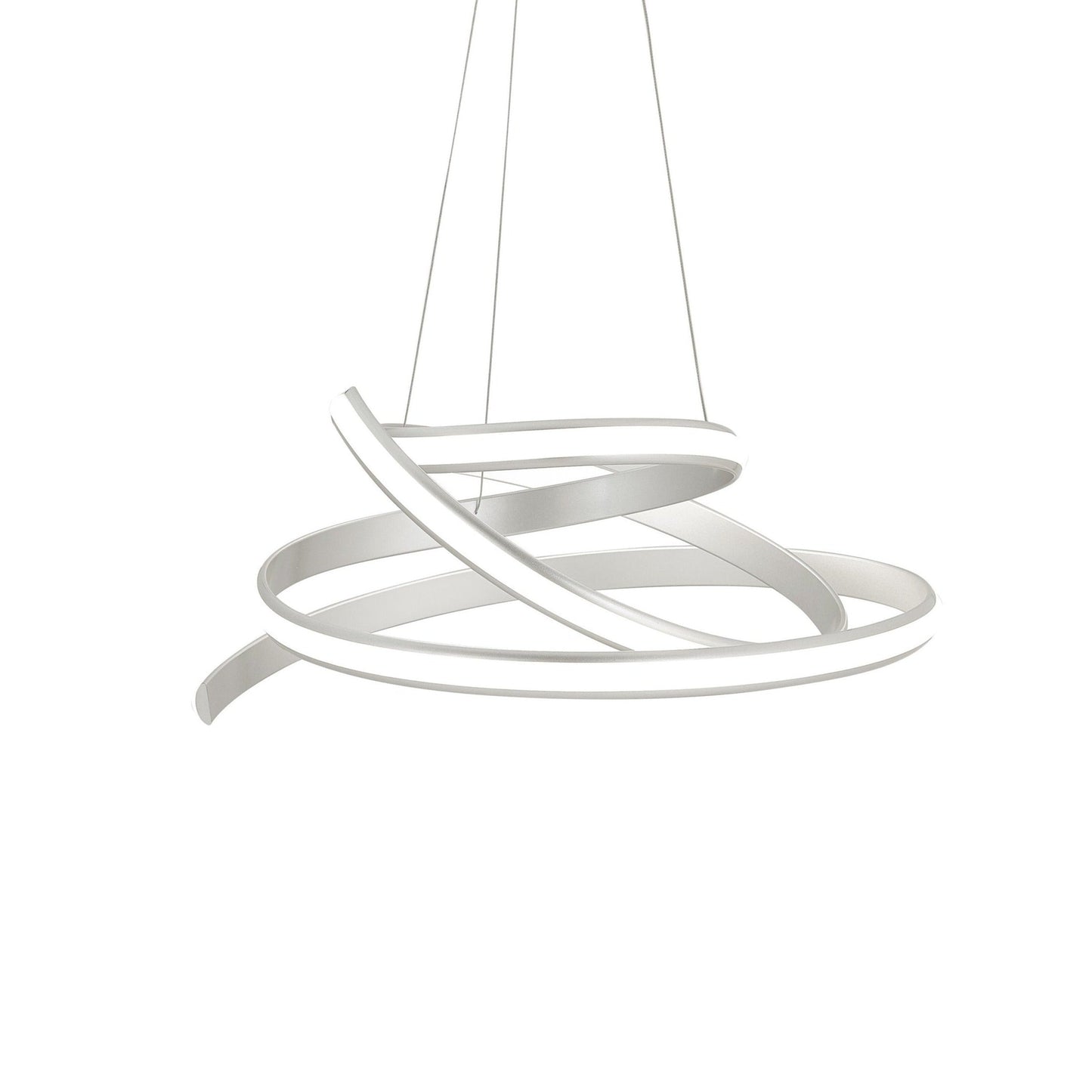 Finesse Decor Oslo 23" W x 12" H Silver Finish 1-Light LED Chandelier