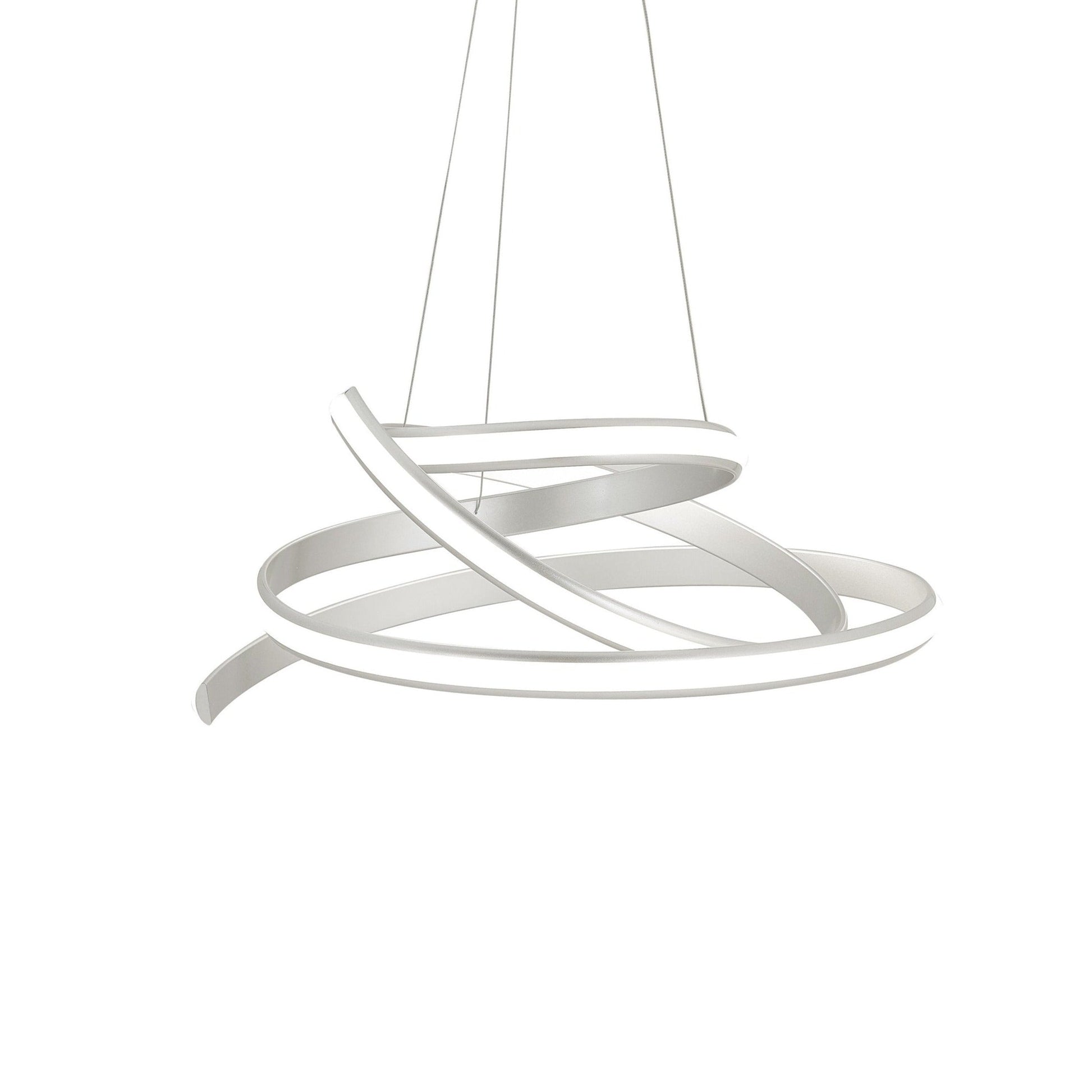 Finesse Decor Oslo 23" W x 12" H Silver Finish 1-Light LED Chandelier