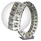 Finesse Decor Oval Crystal Extravaganza 3" W x 18" H Chrome Finish 1-Light LED Strip Table Lamp