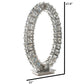 Finesse Decor Oval Crystal Extravaganza 3" W x 18" H Chrome Finish 1-Light LED Strip Table Lamp