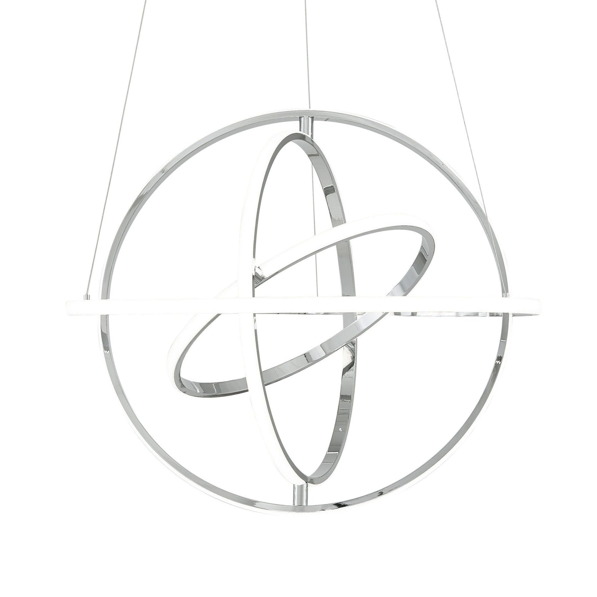 Finesse Decor Oxford 26" Chrome 3-Light LED Chandelier