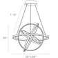 Finesse Decor Oxford 26" Sandy Gold 3-Light LED Chandelier