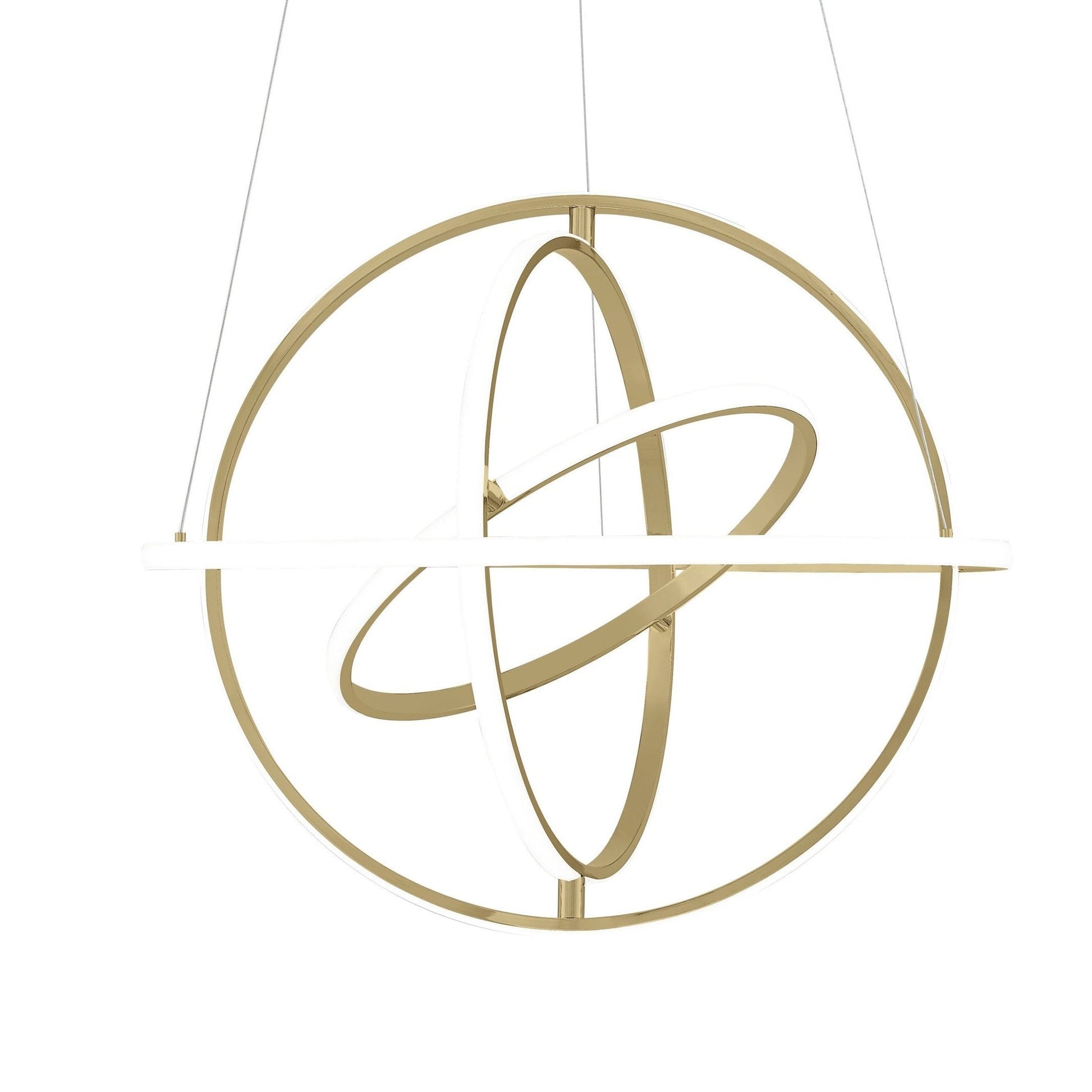 Finesse Decor Oxford 26" Sandy Gold 3-Light LED Chandelier