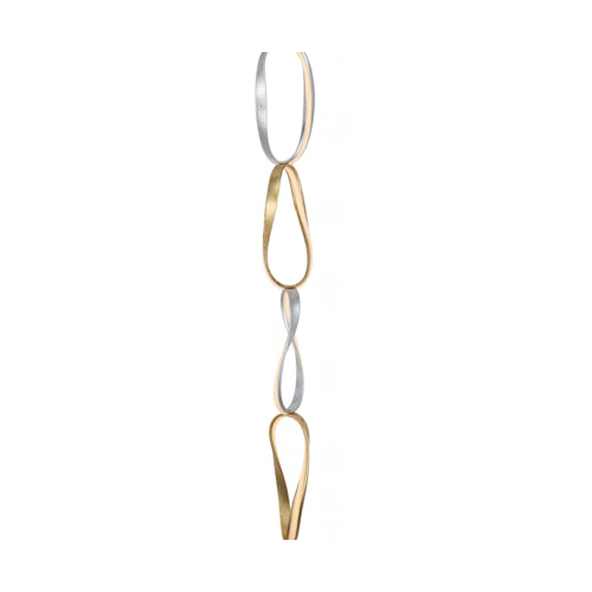 Finesse Decor Prague 7" Chrome and Gold 4-Light LED Chandelier