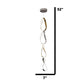 Finesse Decor Prague 7" Chrome and Gold 4-Light LED Chandelier