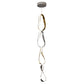 Finesse Decor Prague 7" Chrome and Gold 4-Light LED Chandelier