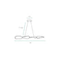 Finesse Decor Prague 7" Chrome and Gold 4-Light LED Horizontal Chandelier