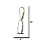Finesse Decor Prague 8" W x 31" H Chrome and Gold Finish 2-Light LED Strip Table Lamp With Touch Dimmer
