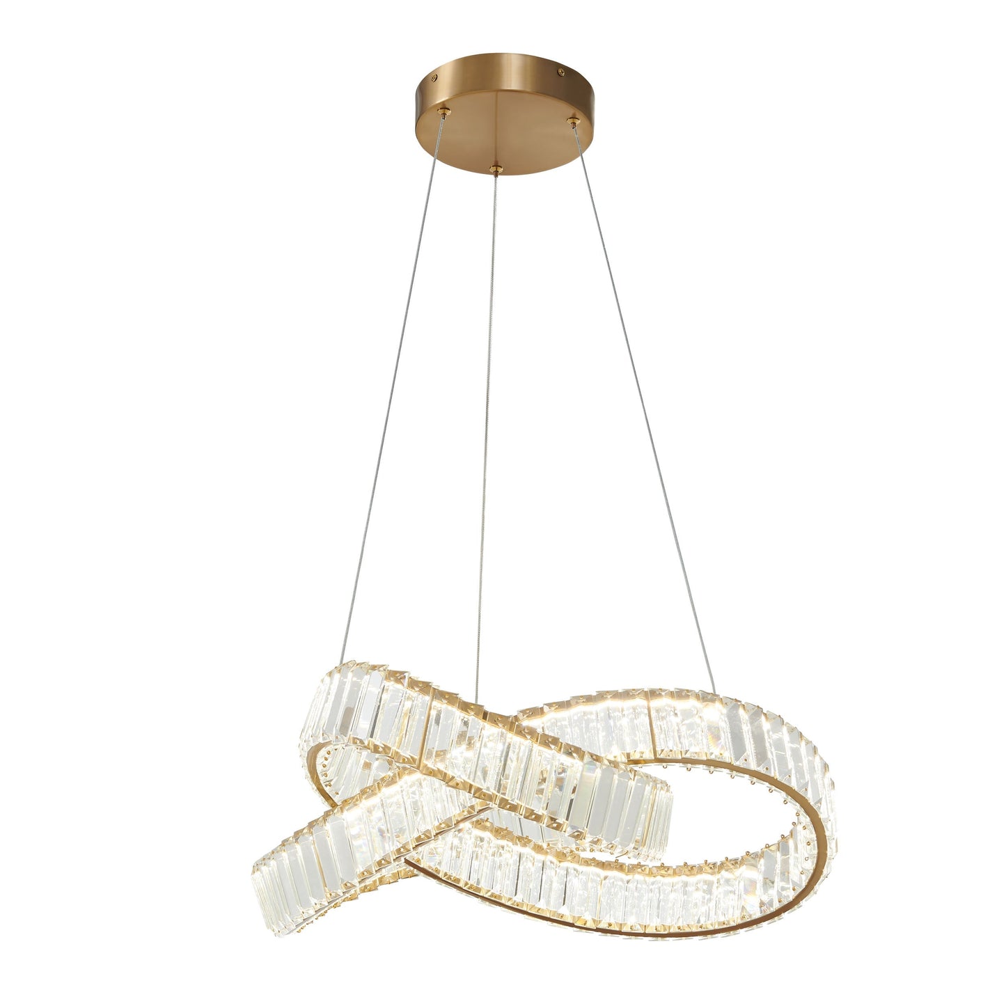 Finesse Decor Richmond Brushed Gold Finish 1-Light LED Chandelier
