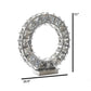 Finesse Decor Round Crystal Extravaganza 3" W x 11" H Chrome Finish 1-Light LED Strip Table Lamp With Touch Dimmer