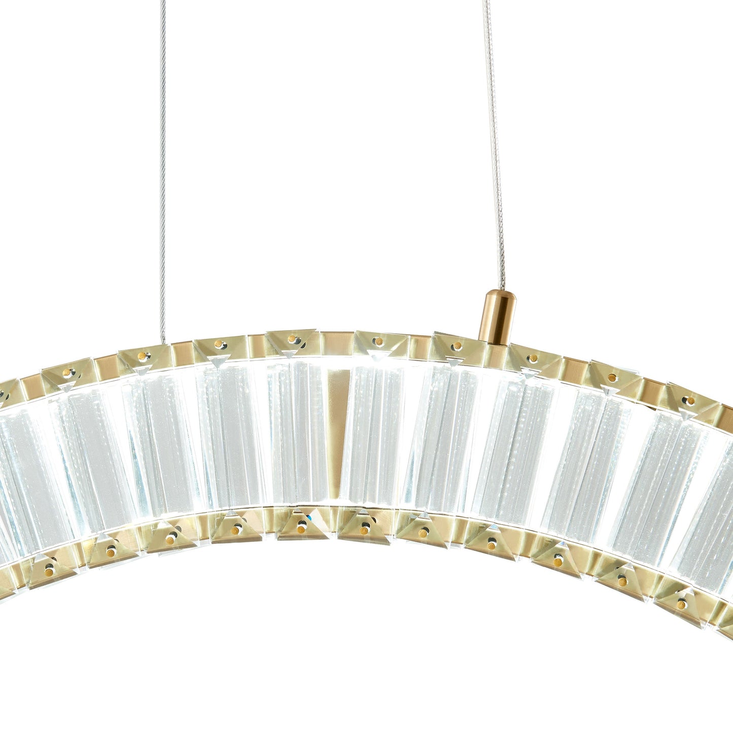 Finesse Decor Sanford Brushed Gold Finish 1-Light LED Chandelier