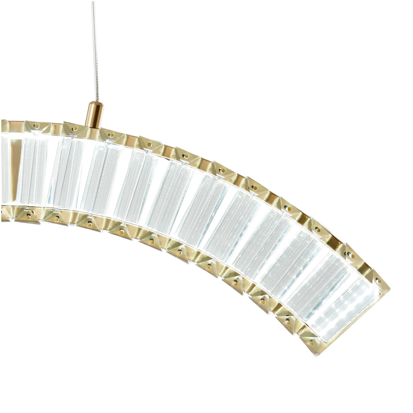 Finesse Decor Sanford Brushed Gold Finish 1-Light LED Chandelier
