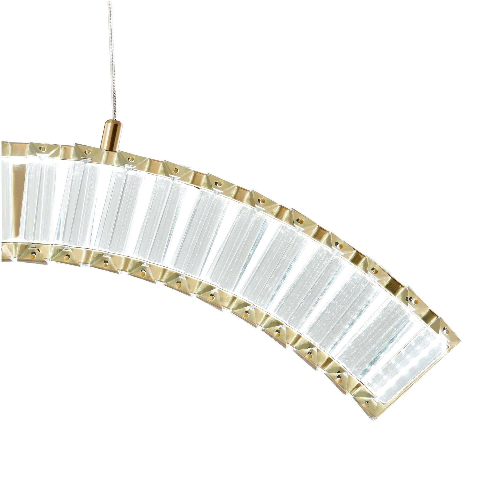 Finesse Decor Sanford Brushed Gold Finish 1-Light LED Chandelier