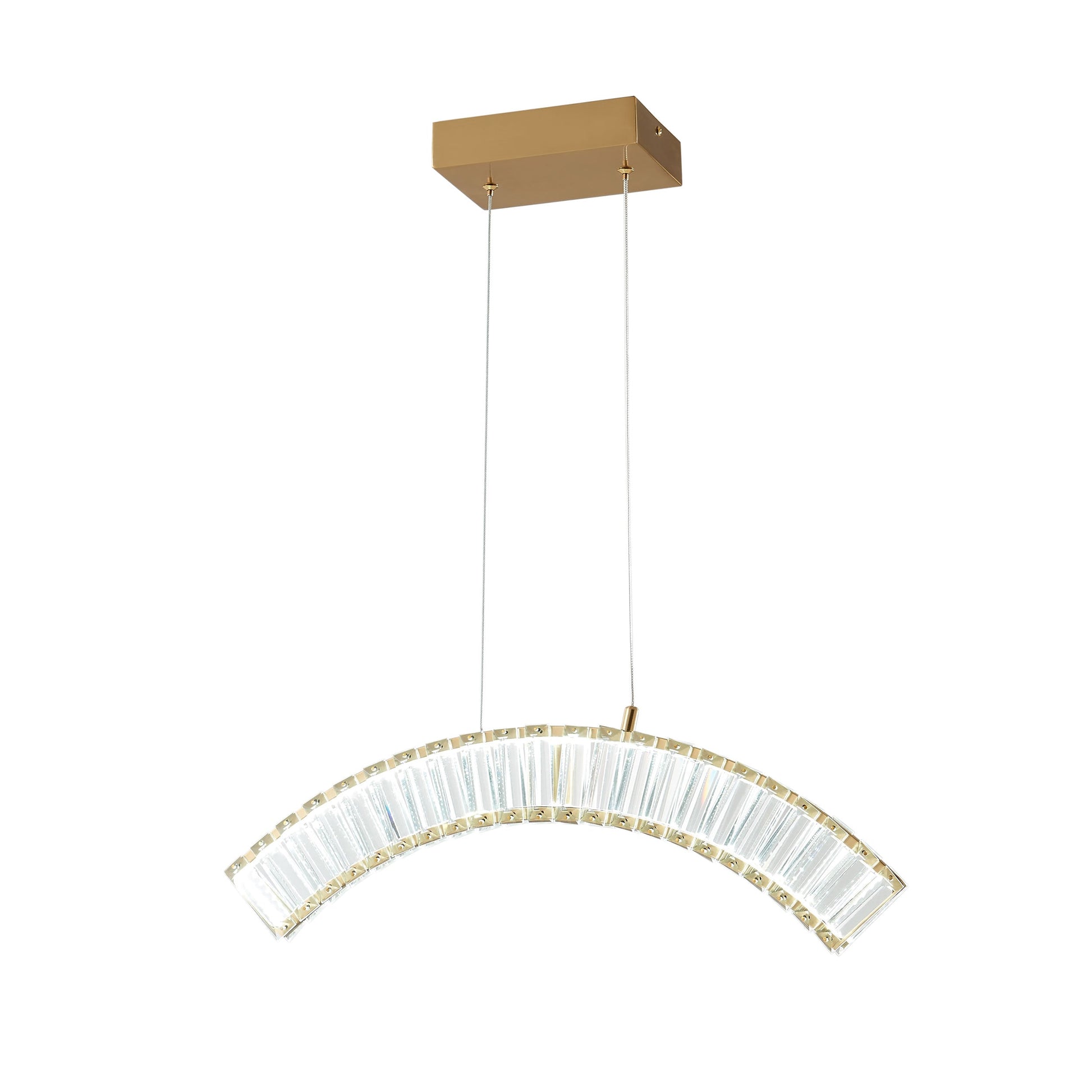 Finesse Decor Sanford Brushed Gold Finish 1-Light LED Chandelier