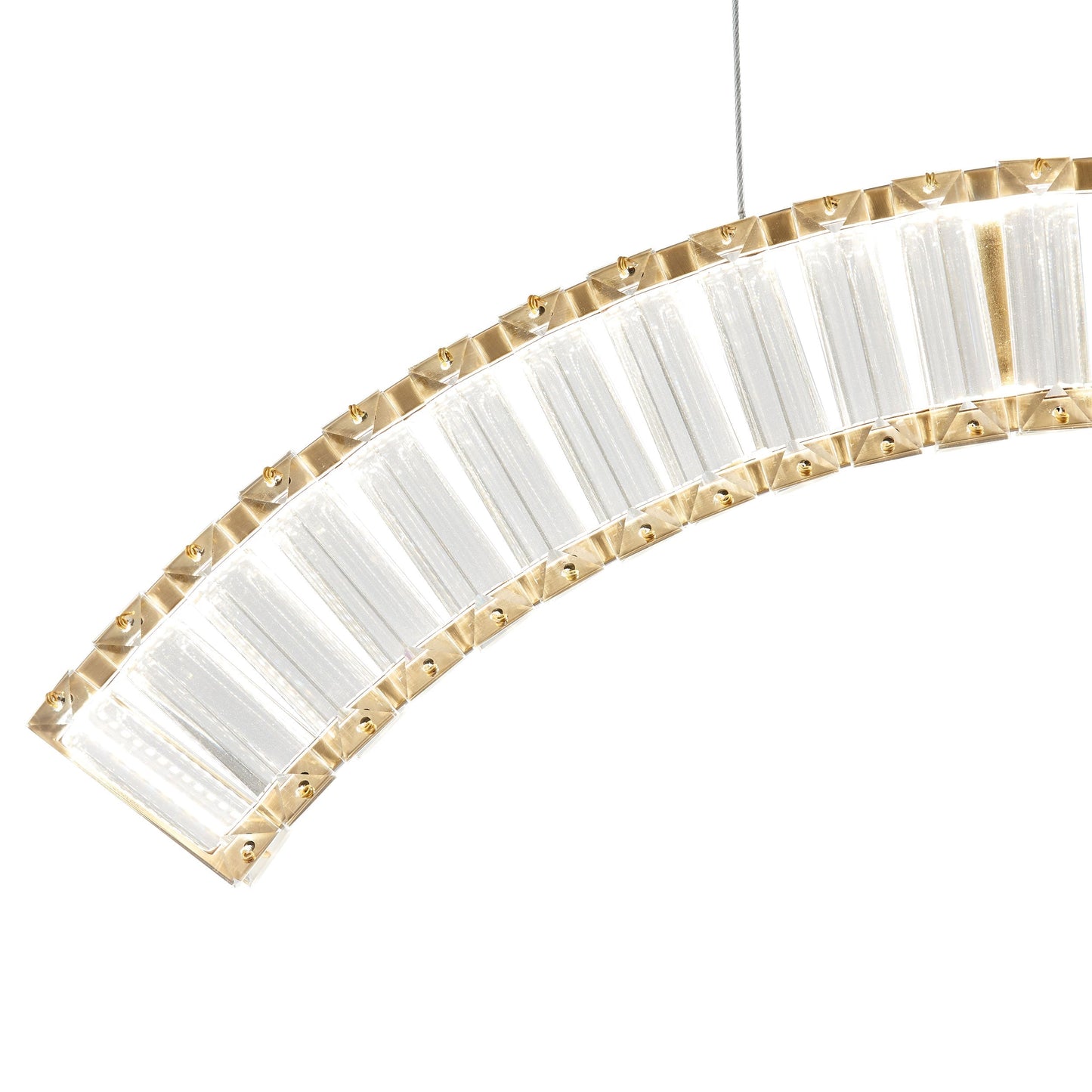 Finesse Decor Sanford Brushed Gold Finish 3-Light Chandelier
