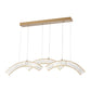 Finesse Decor Sanford Brushed Gold Finish 3-Light Chandelier