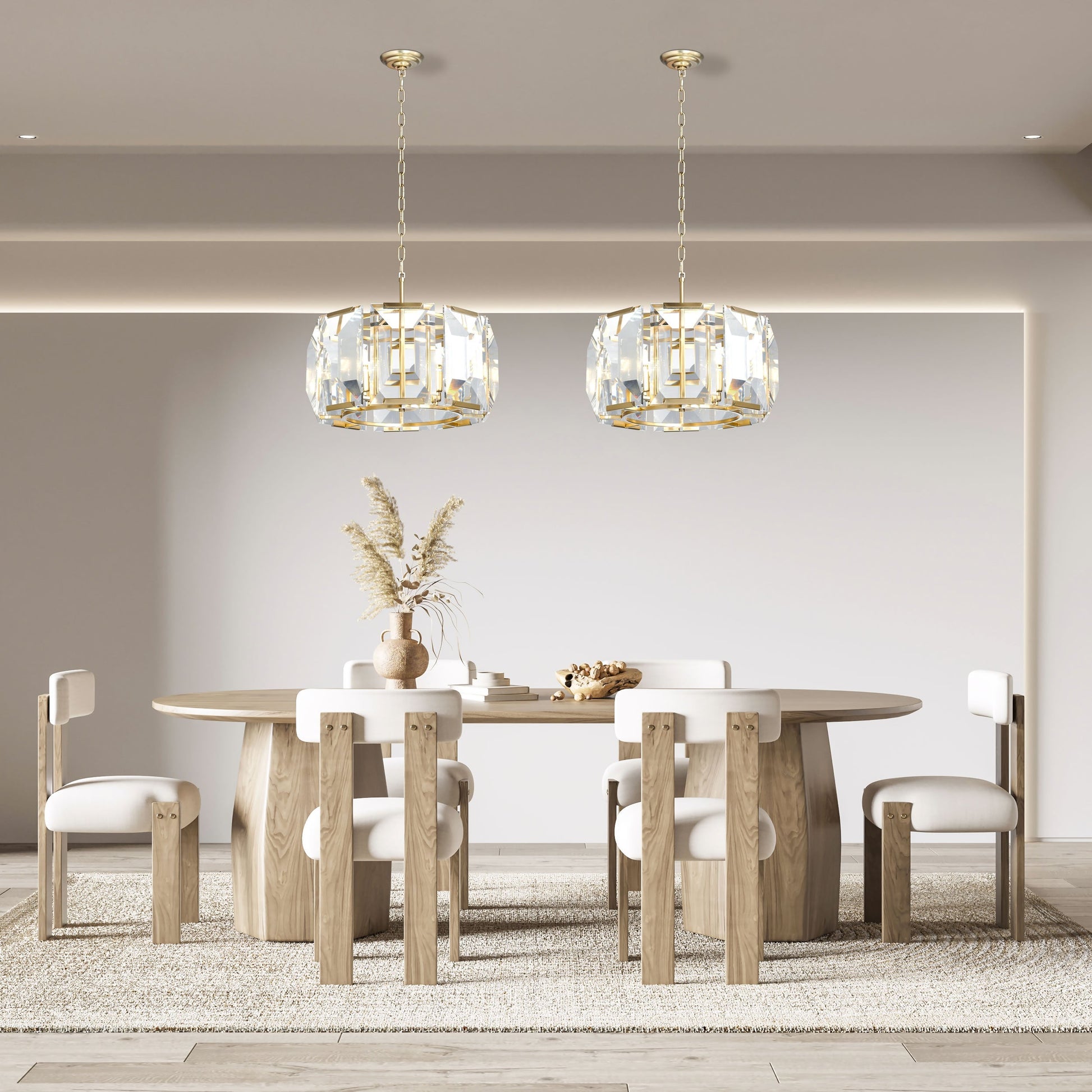 Finesse Decor Schumann Symphony 19" Gold Finish Chandelier