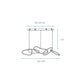 Finesse Decor Seoul 5" Chrome Finish 5-Light LED Chandelier