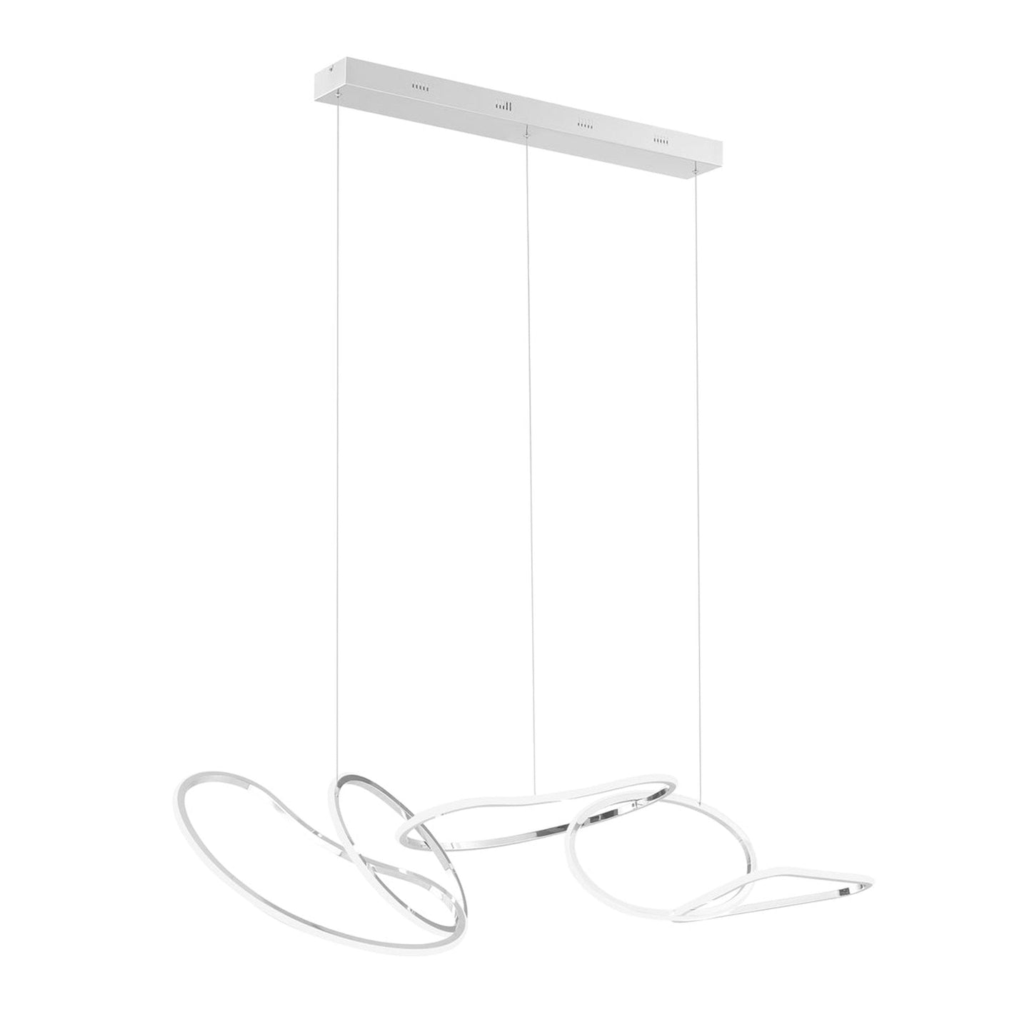 Finesse Decor Seoul 5" Chrome Finish 5-Light LED Chandelier