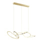 Finesse Decor Seoul 5" Gold Finish 5-Light LED Chandelier