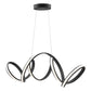 Finesse Decor Seville 12" Black Finish 1-Light LED Horizontal Chandelier
