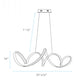 Finesse Decor Seville 12" Gold Finish 1-Light LED Chandelier