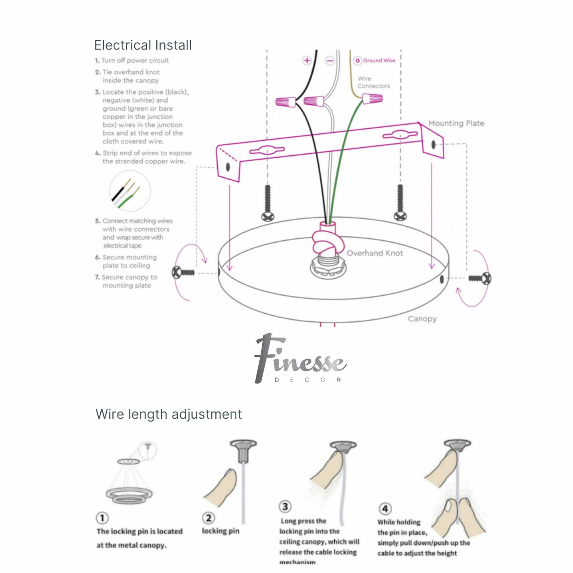 Finesse Decor Seville 12" Gold Finish 1-Light LED Chandelier