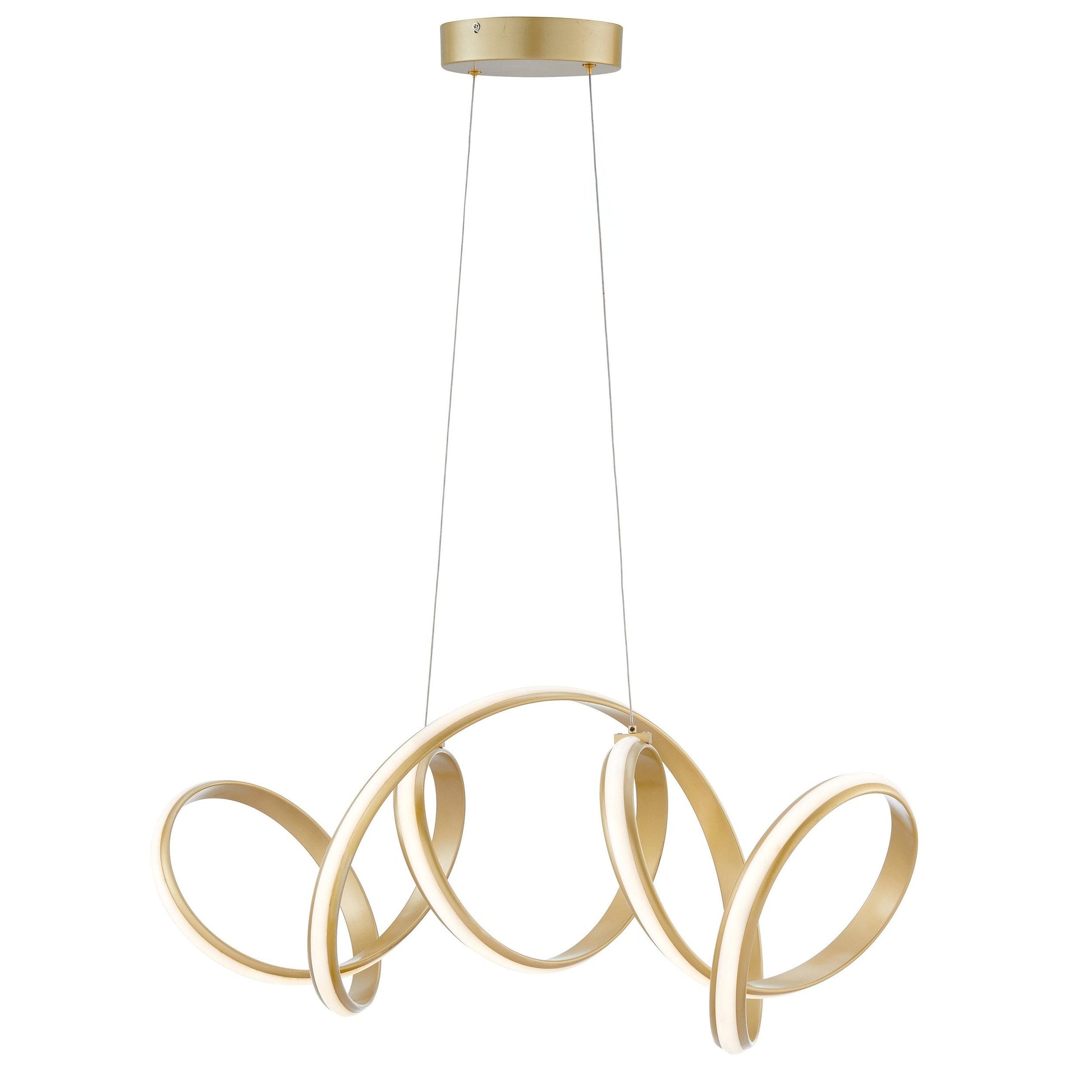 Finesse Decor Seville 12" Gold Finish 1-Light LED Chandelier