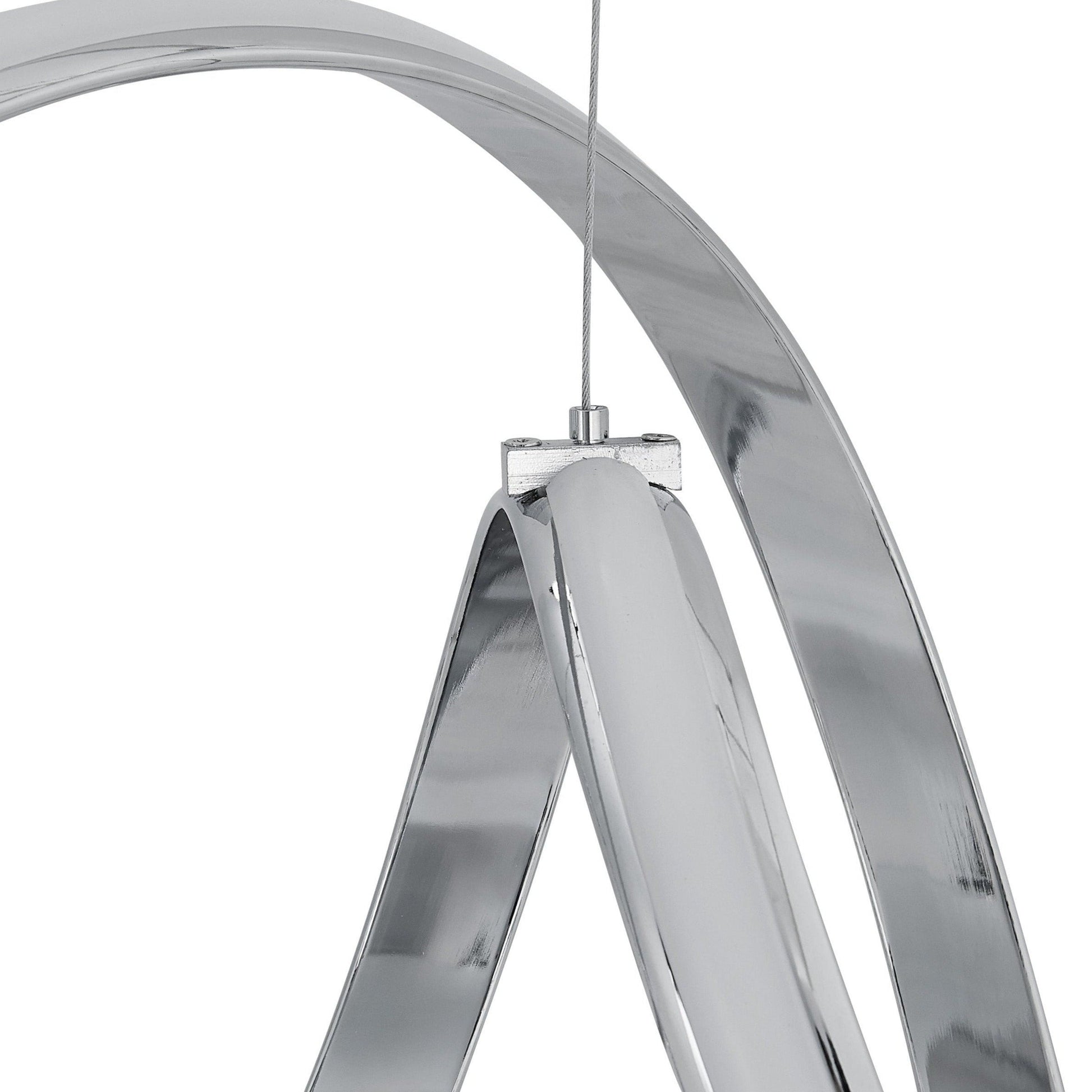 Finesse Decor Seville 12" W x 14" H Chrome 1-Light LED Chandelier