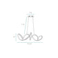 Finesse Decor Seville 12" W x 14" H Chrome 1-Light LED Chandelier