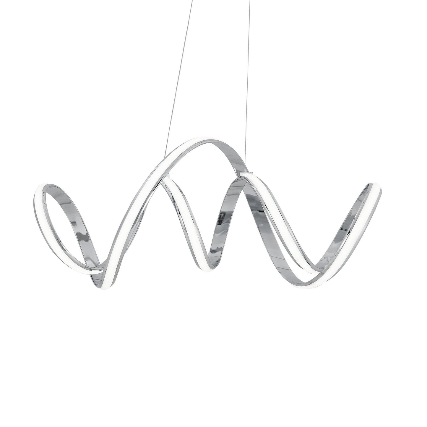 Finesse Decor Seville 12" W x 14" H Chrome 1-Light LED Chandelier