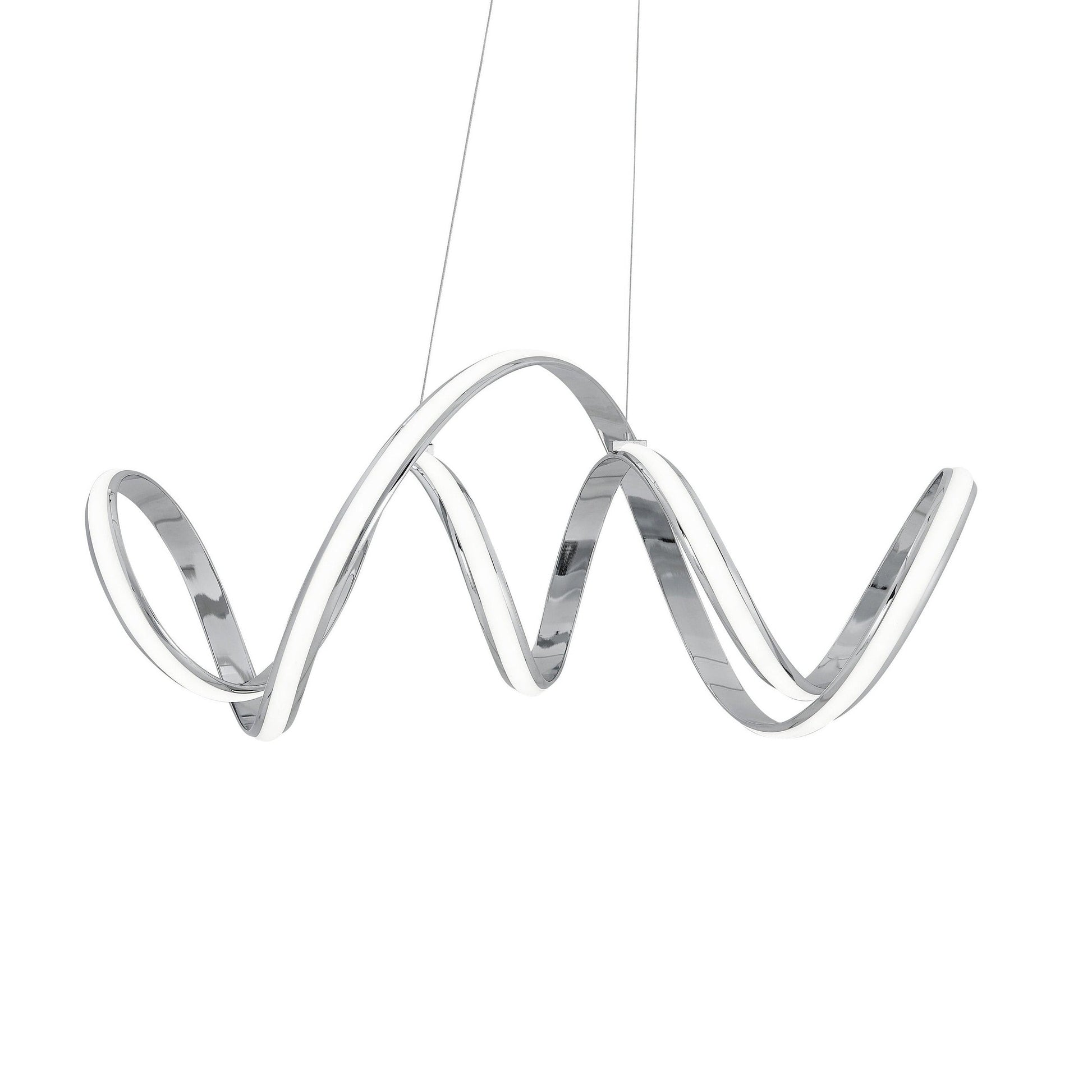Finesse Decor Seville 12" W x 14" H Chrome 1-Light LED Chandelier