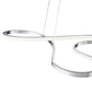 Finesse Decor Shanghai 19" Chrome 1-Light LED Chandelier