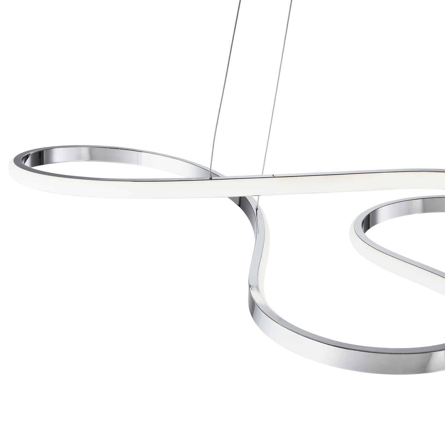 Finesse Decor Shanghai 19" Chrome 1-Light LED Chandelier