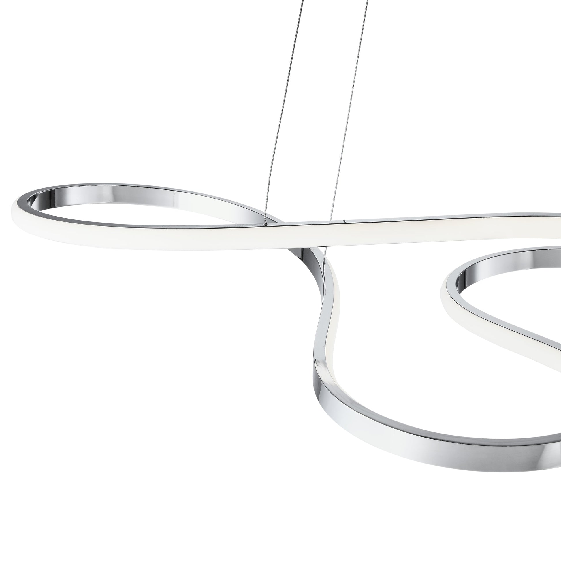 Finesse Decor Shanghai 19" Chrome 1-Light LED Chandelier