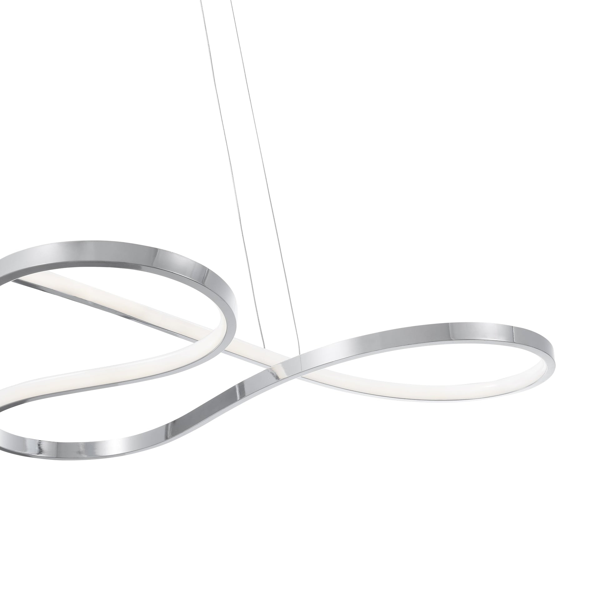 Finesse Decor Shanghai 19" Chrome 1-Light LED Chandelier