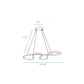 Finesse Decor Shanghai 19" Chrome 1-Light LED Chandelier