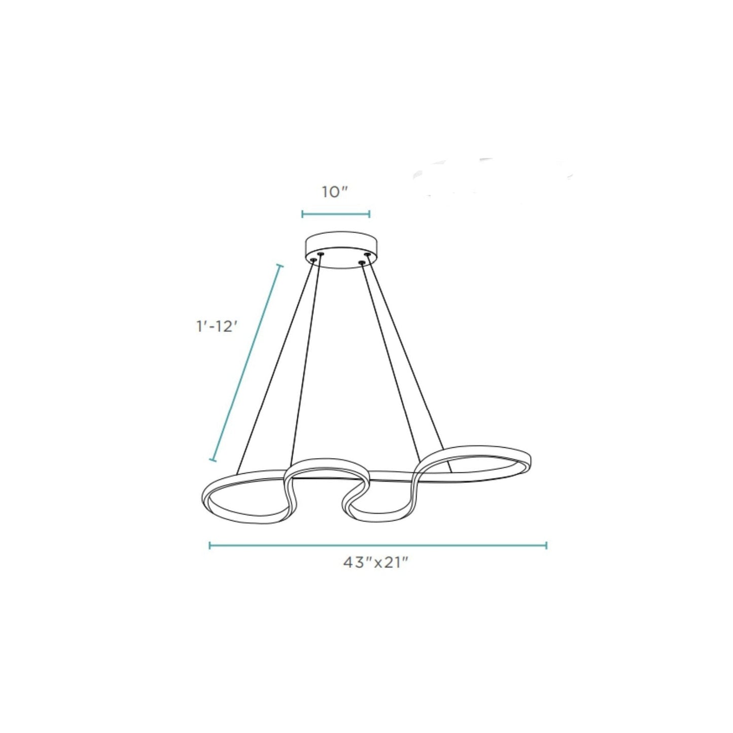 Finesse Decor Shanghai 19" Chrome 1-Light LED Chandelier