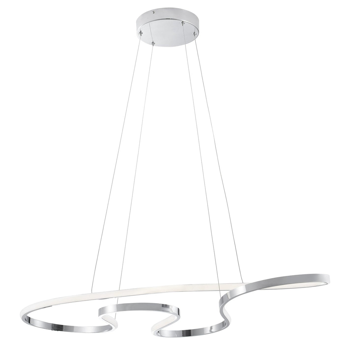 Finesse Decor Shanghai 19" Chrome 1-Light LED Chandelier
