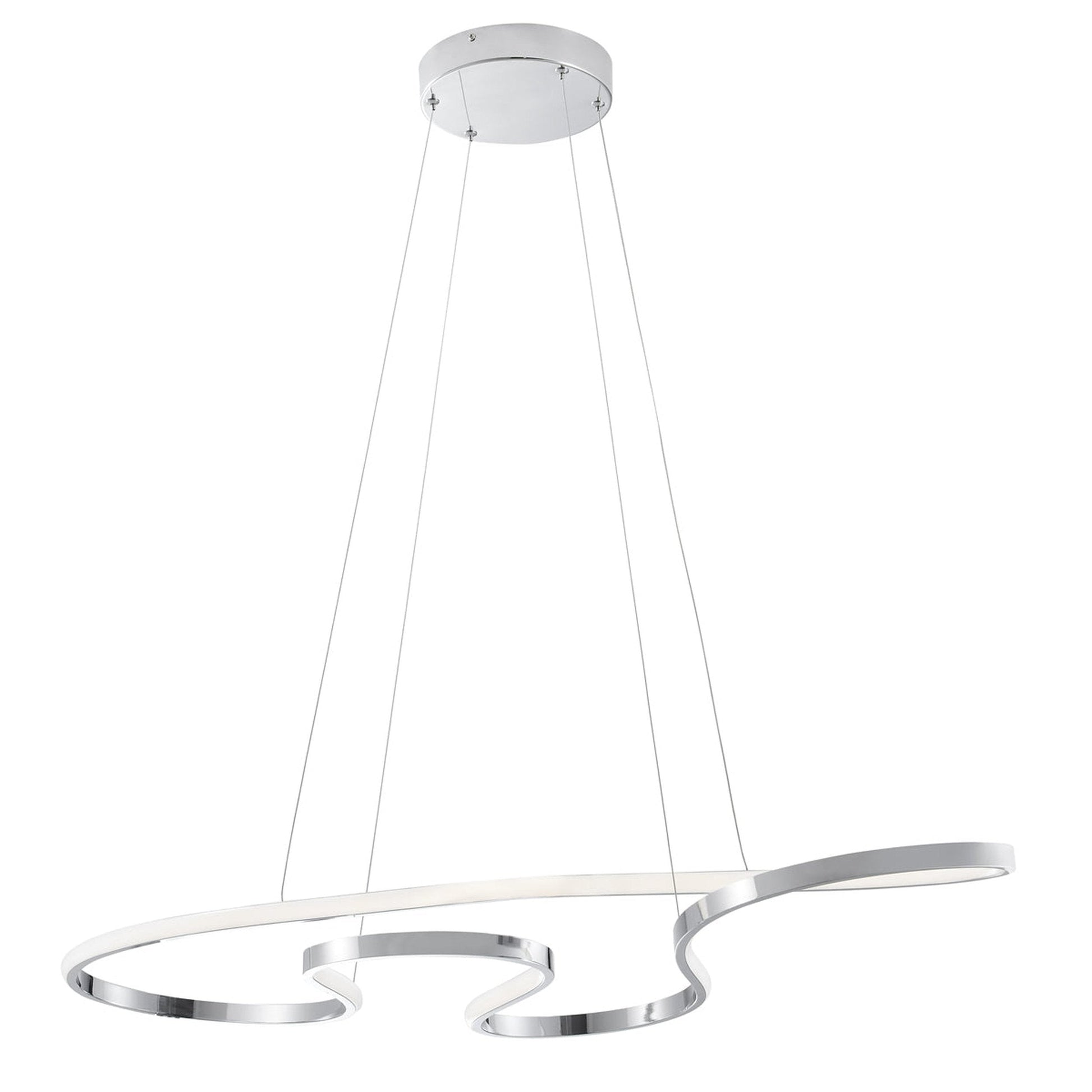 Finesse Decor Shanghai 19" Chrome 1-Light LED Chandelier