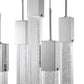 Finesse Decor Sparkling Night 12" W x 21" H Chrome Aluminum Crystal 5-Light LED Chandelier