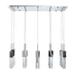 Finesse Decor Sparkling Night 16" W x 21" H Chrome Aluminum Crystal 15-Light LED Chandelier