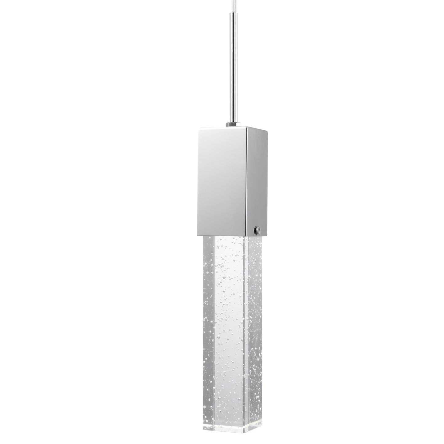 Finesse Decor Sparkling Night 2" W x 16" H Chrome Finish 1-Light LED Chandelier