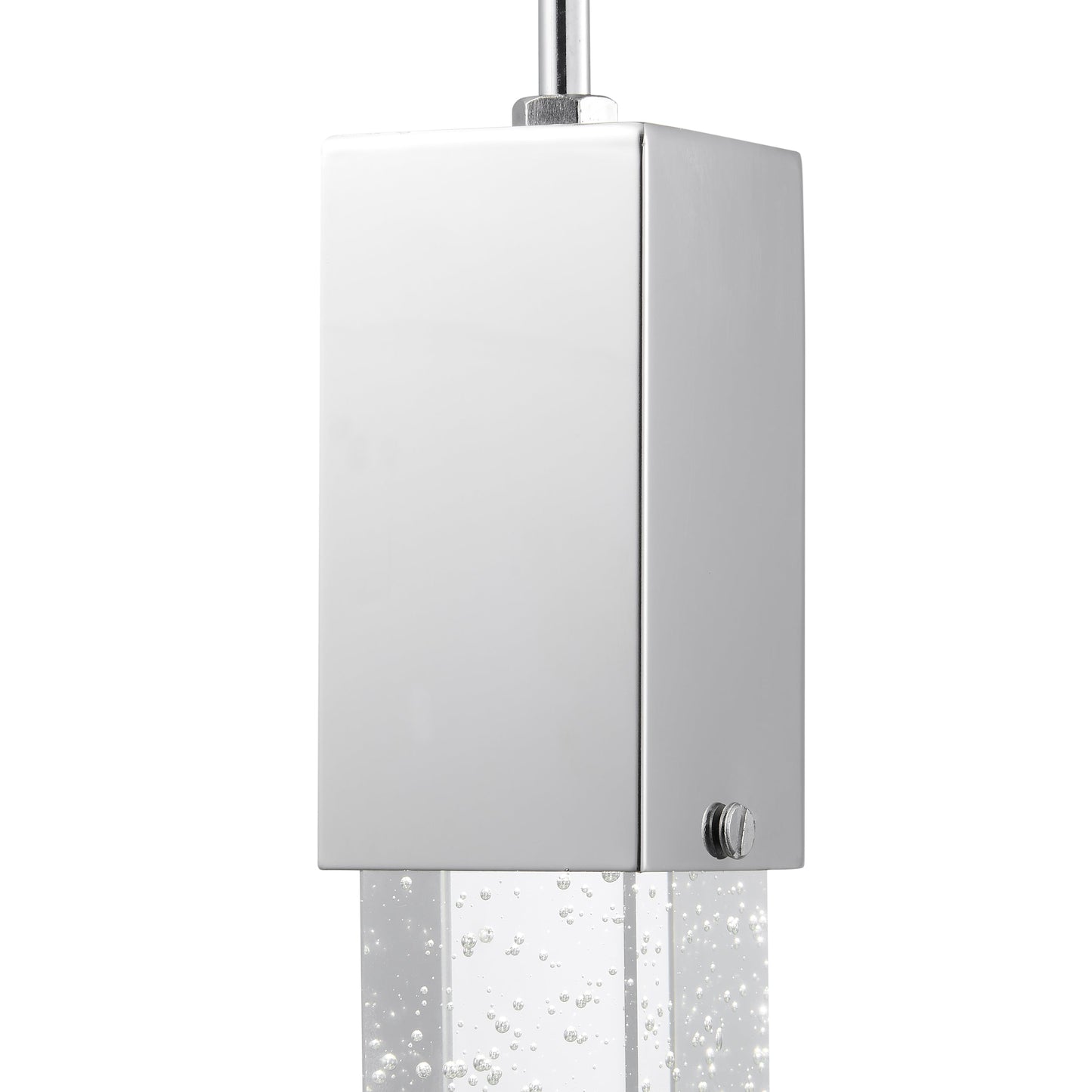 Finesse Decor Sparkling Night 2" W x 16" H Chrome Finish 1-Light LED Chandelier