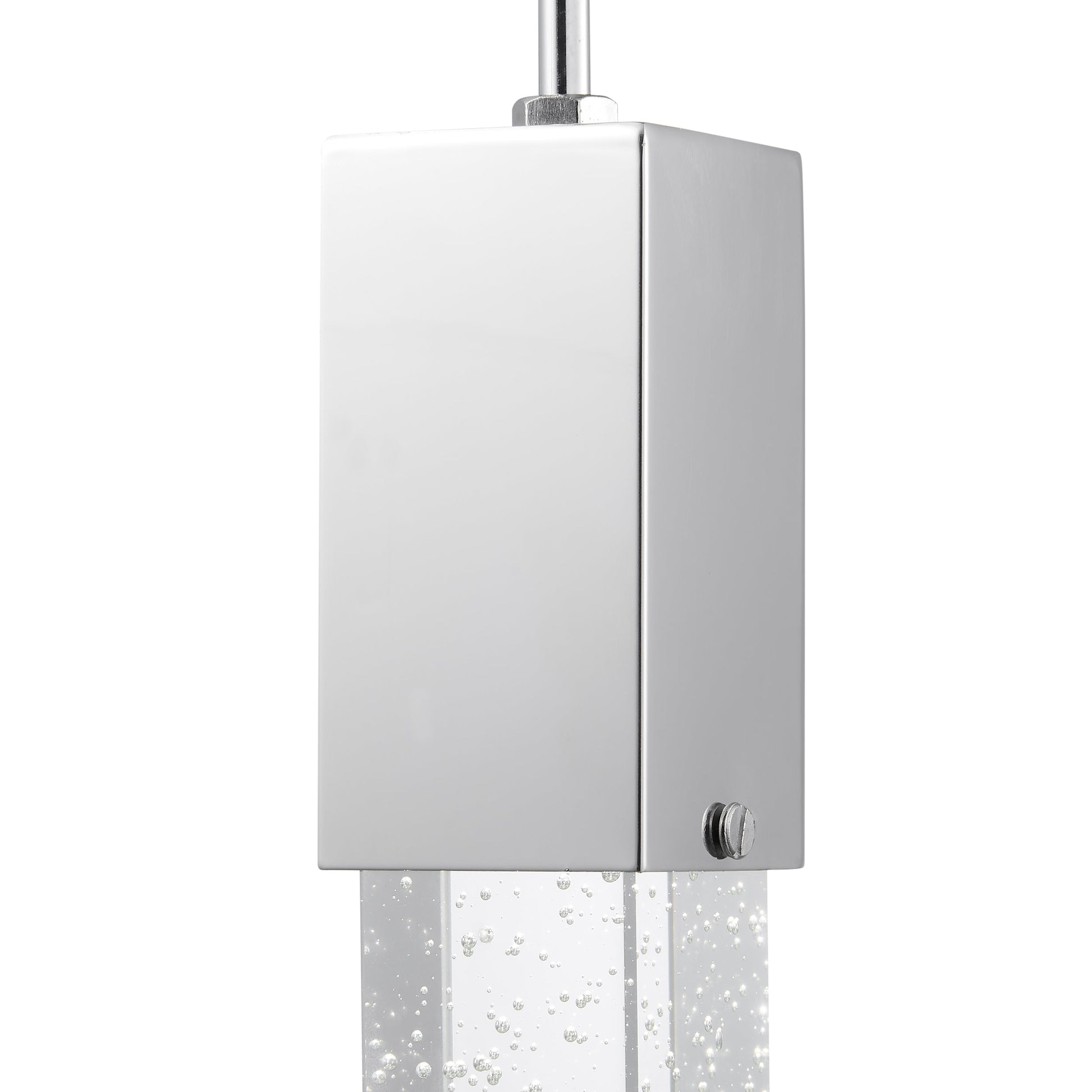 Finesse Decor Sparkling Night 2" W x 16" H Chrome Finish 1-Light LED Chandelier