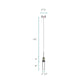 Finesse Decor Sparkling Night 2" W x 16" H Chrome Finish 1-Light LED Chandelier