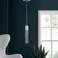 Finesse Decor Sparkling Night 2" W x 21" H Chrome Aluminum Crystal 1-Light LED Chandelier