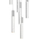 Finesse Decor Sparkling Night 20" Chrome Finish 13-Light LED Chandelier