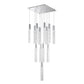 Finesse Decor Sparkling Night 20" Chrome Finish 13-Light LED Chandelier